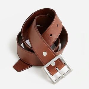 J. Crew Wallace & Barnes Italian leather belt with square brass buckle
